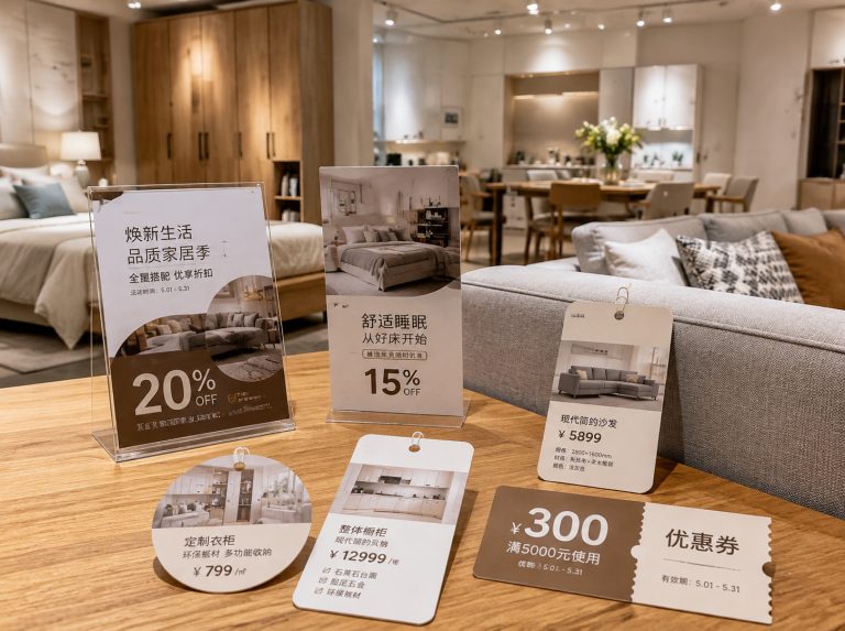 宣化区家具门店单页海报与吊牌